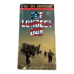 The Longest Day D Day 50th Anniversary Color Version VHS Movie‎